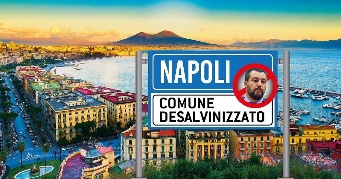 «È nemico del Meridione, Napoli comune desalvinizzato»