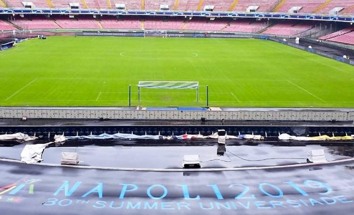 Universiadi, maxischermo da 120 mq resterà al San Paolo
