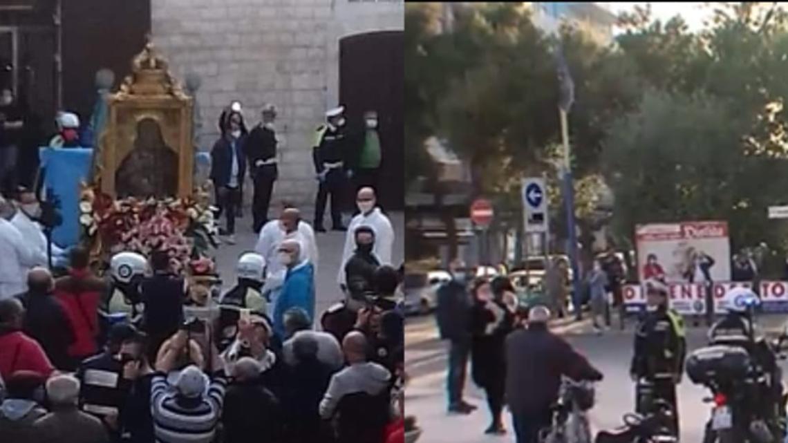 Bufera social per la processione dell'icona della Madonna