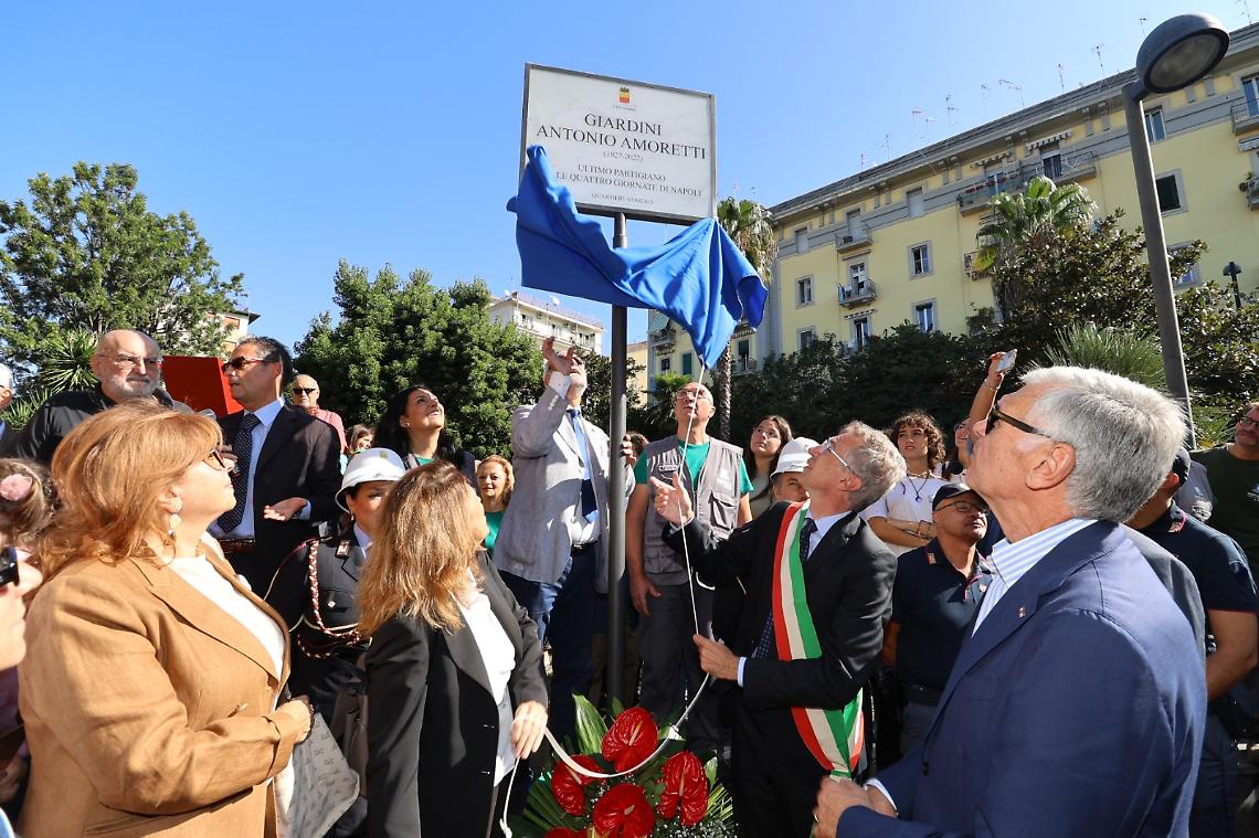 Giardini “Quattro giornate" dedicati ad Antonio Amoretti, l'ultimo partigiano