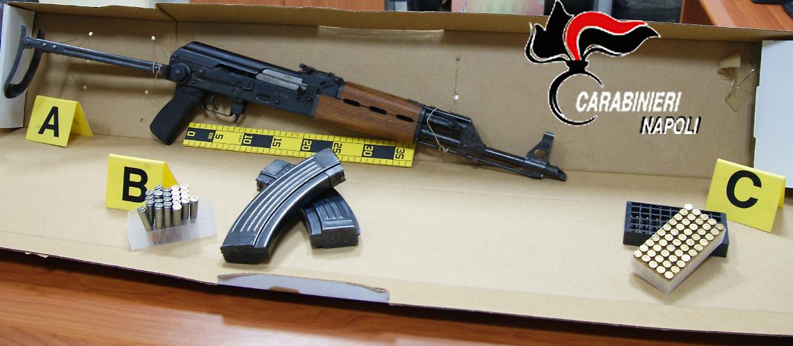 Boscotrecase, kalashnikov e proiettili in un terreno