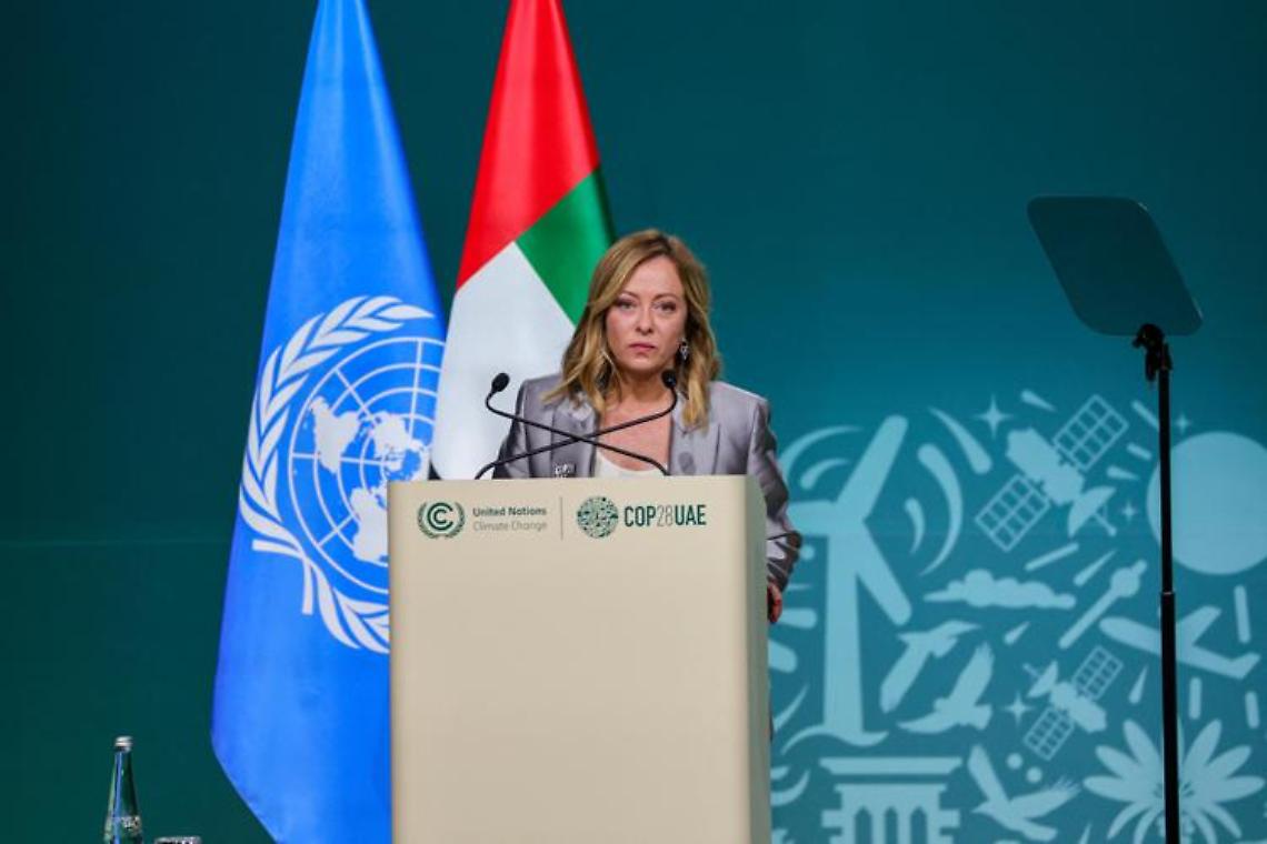 Cop28, Meloni: serve svolta, transizione ecologica e non ideologica