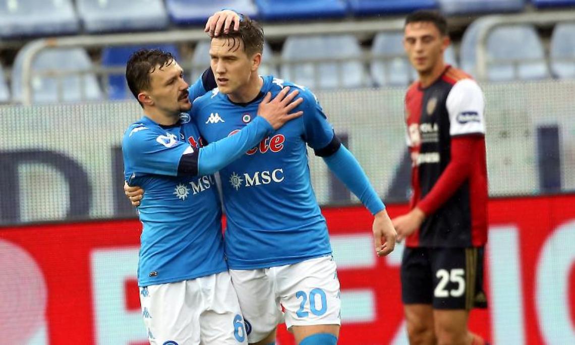 Il Napoli cala il poker e inaugura il 2021 nel migliore dei modi: espugnata la Sardegna Arena