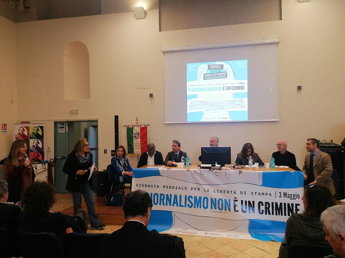 Di Trapani (Fnsi) a Napoli: con precariato e querele a rischio la libertà di stampa