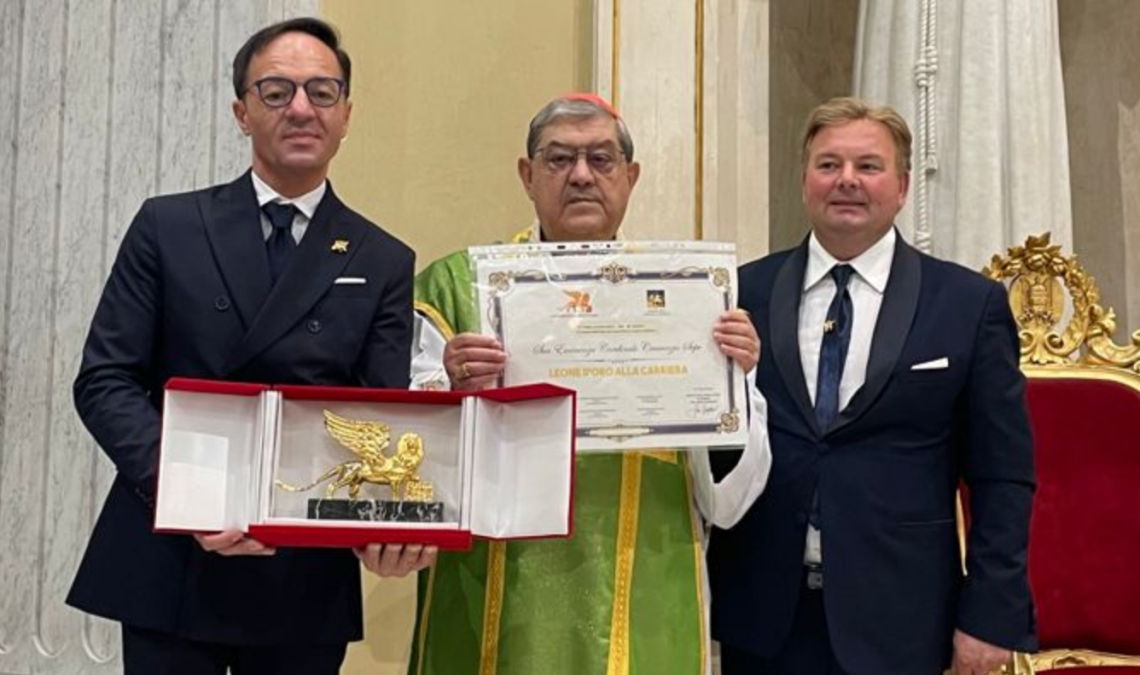 Premio Leone d’oro di Venezia al cardinale Sepe