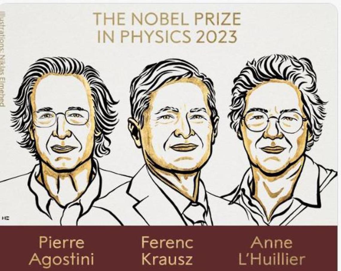 Nobel Fisica 2023 a Pierre Agostini, Ferenc Krausz e Anne L'Huillier