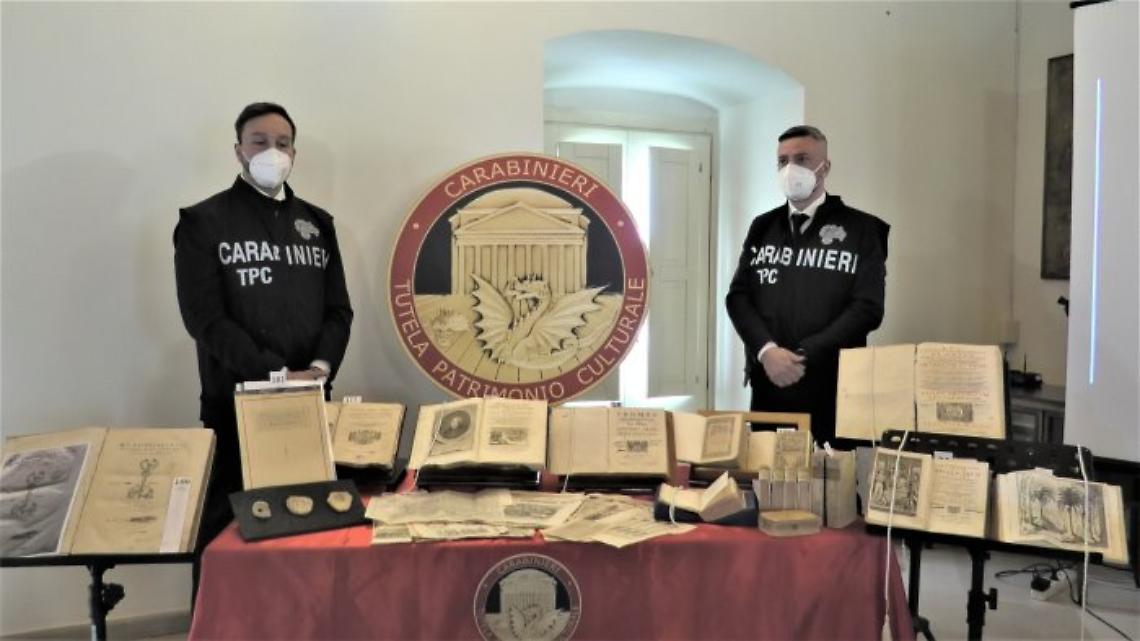 Beni e libri antichi trafugati restituiti ad Ariano Irpino