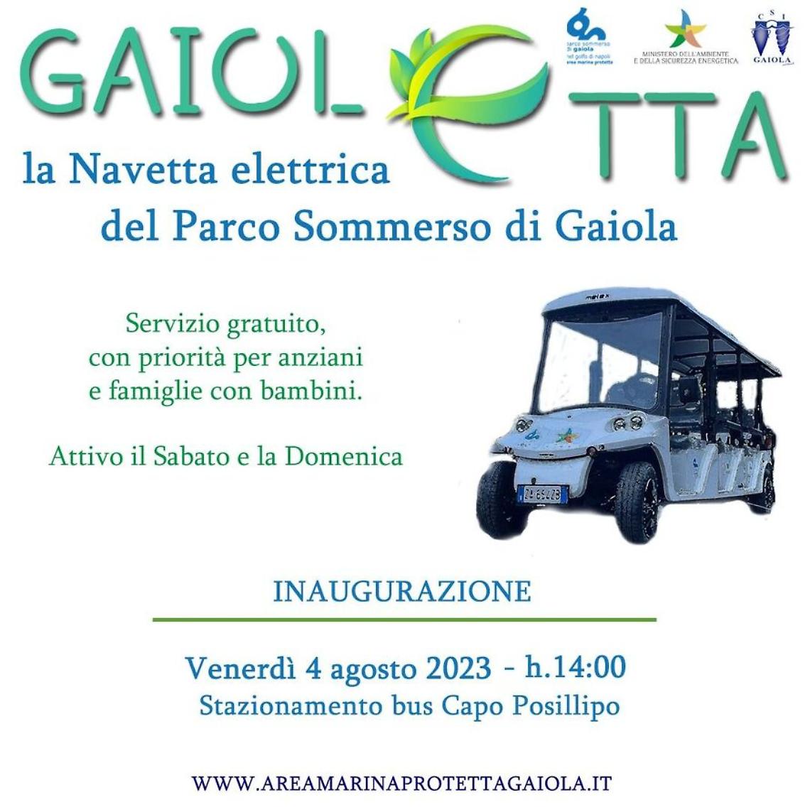 Una navetta elettrica per il parco della Gaiola