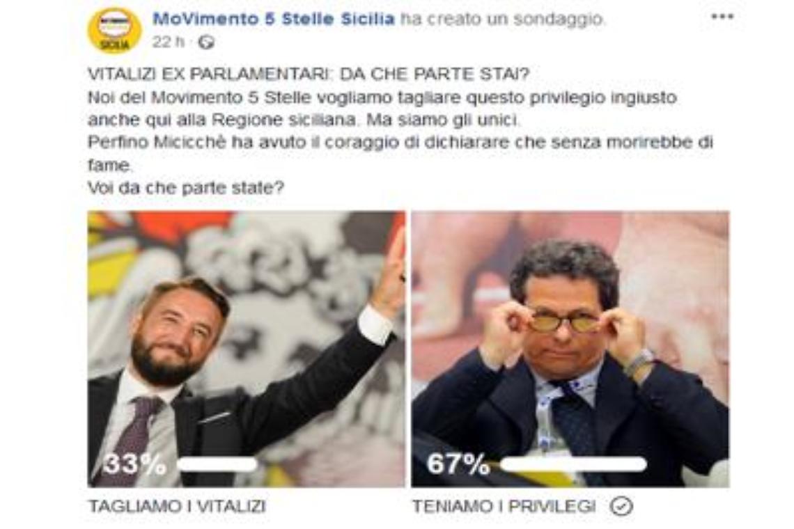 M5S, nuovo sondaggio: rivince la casta