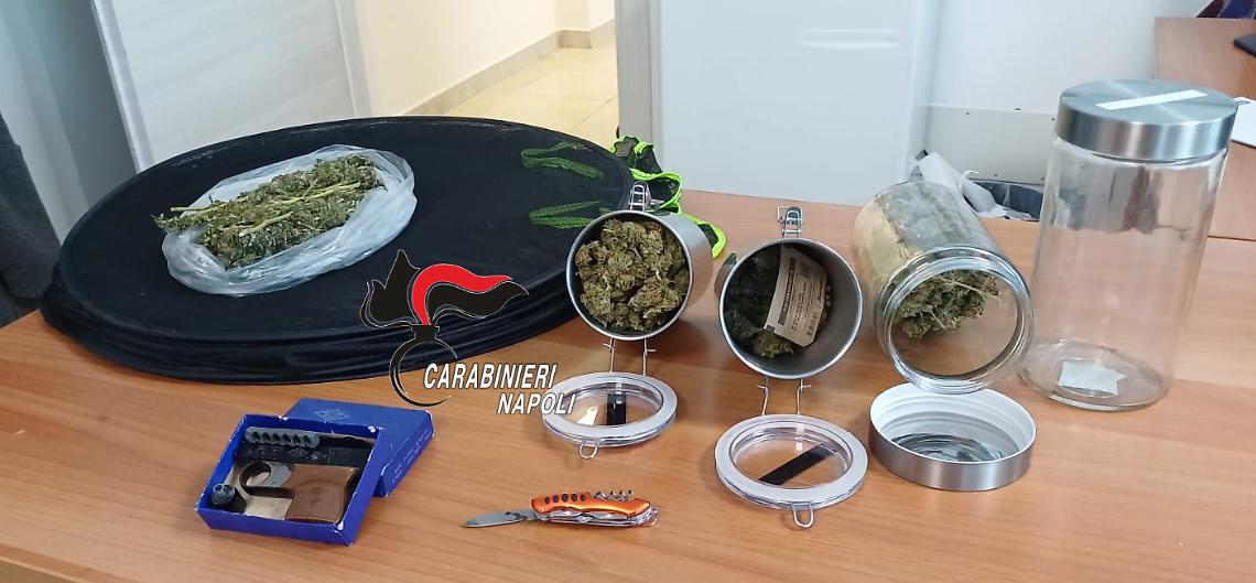 Droga e lanciarazzi in casa, incensurato in manette
