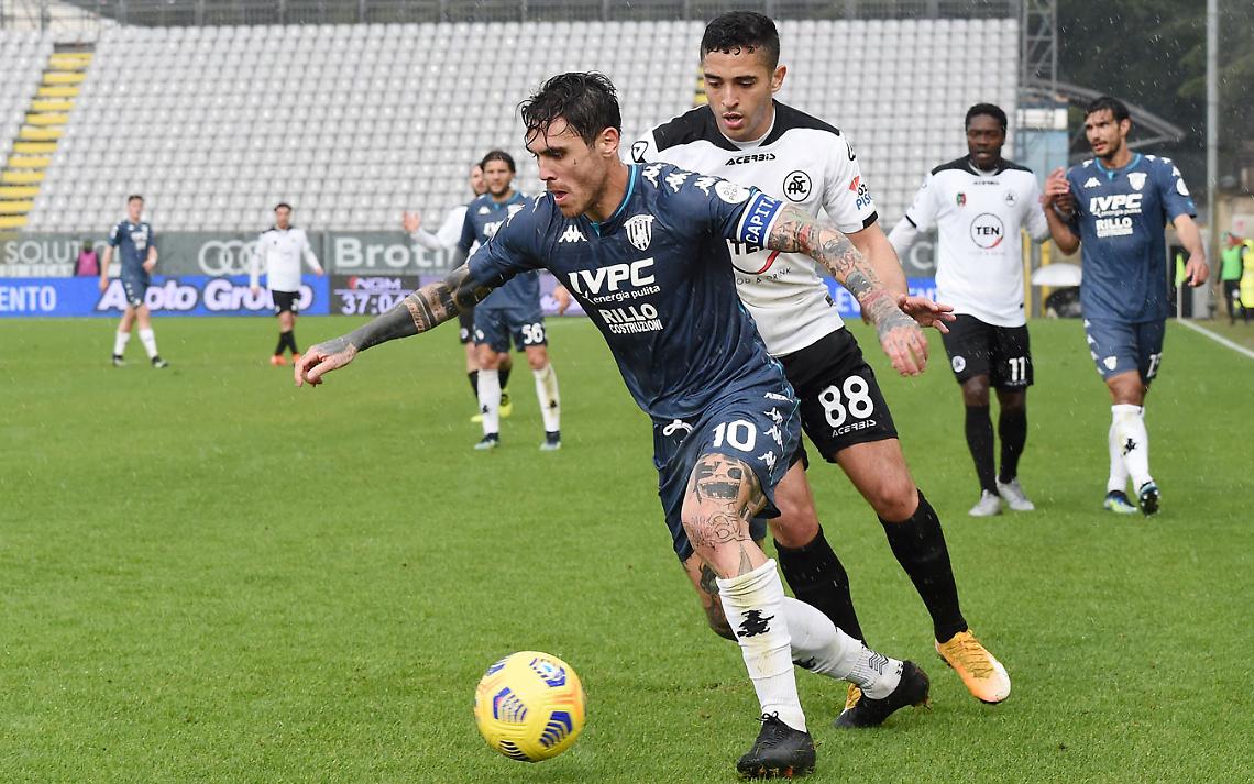 Spezia-Benevento 1-1, Verde risponde a Gaich 