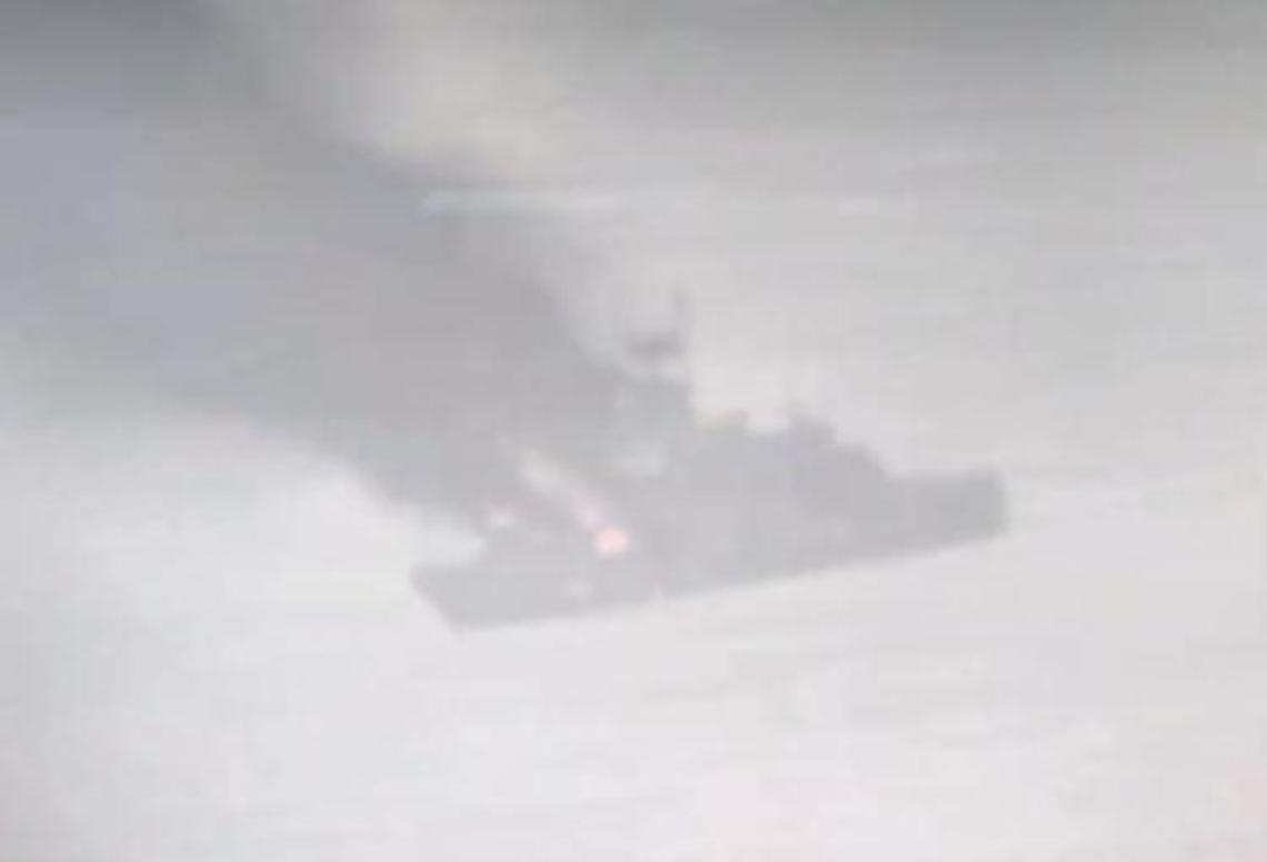 «Nave russa Makarov colpita», il video che fa discutere