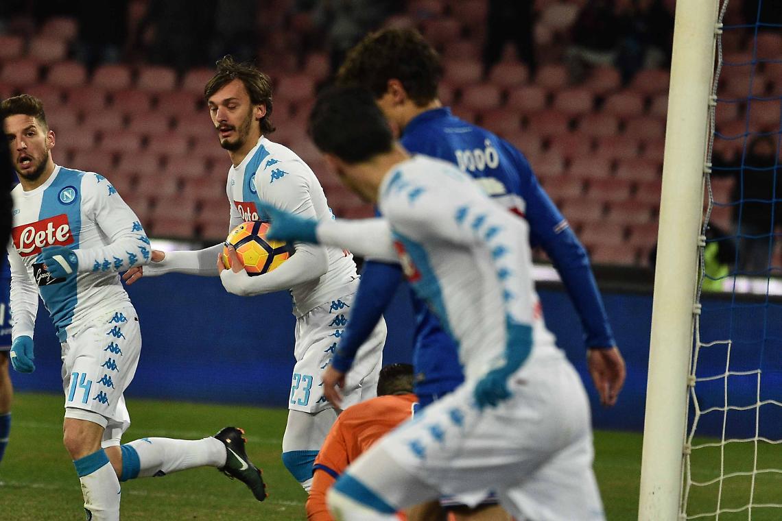 NAPOLI INFINITO: BATTE LA SAMPDORIA AL 95' CON GOL DI TONELLI