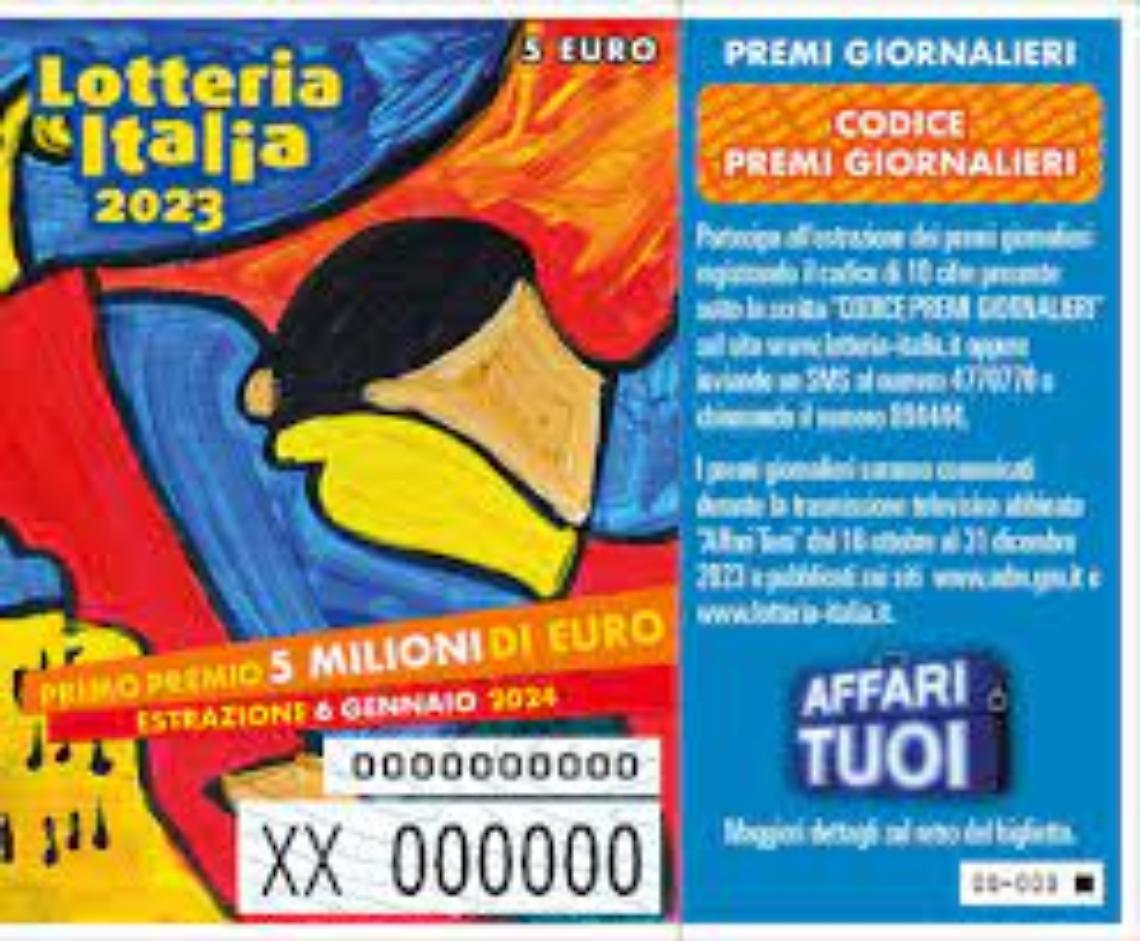 Lotteria Italia, nel Salernitano il premio da 2,5 milioni di euro