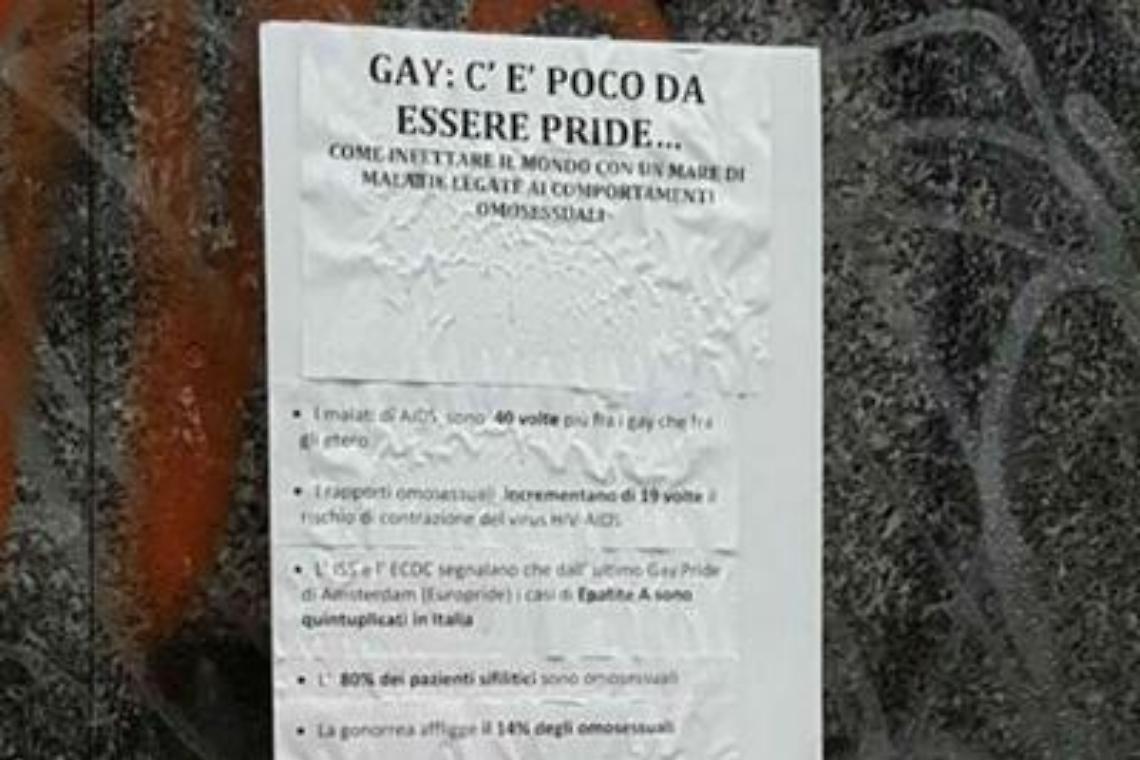«I gay infettano il mondo», vergogna a Milano