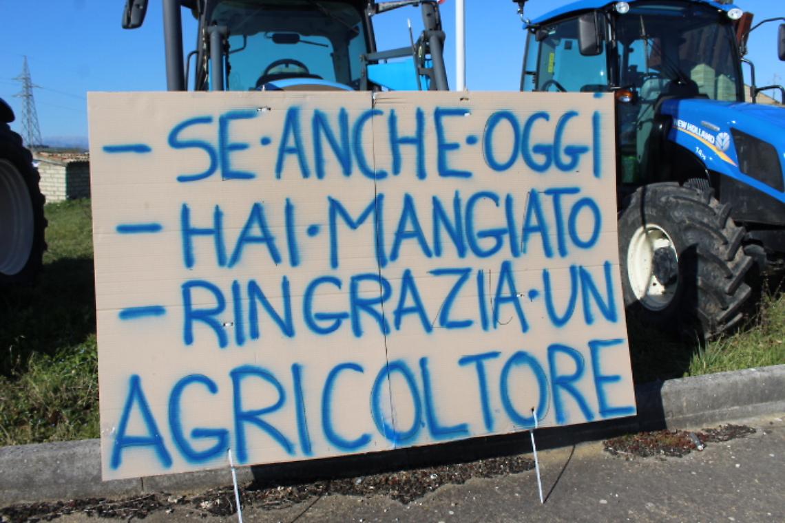 Protesta agricoltori, presidio nel Napoletano