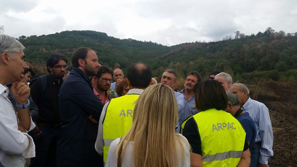 Commissione Terra dei fuochi, sopralluogo a Sessa Aurunca