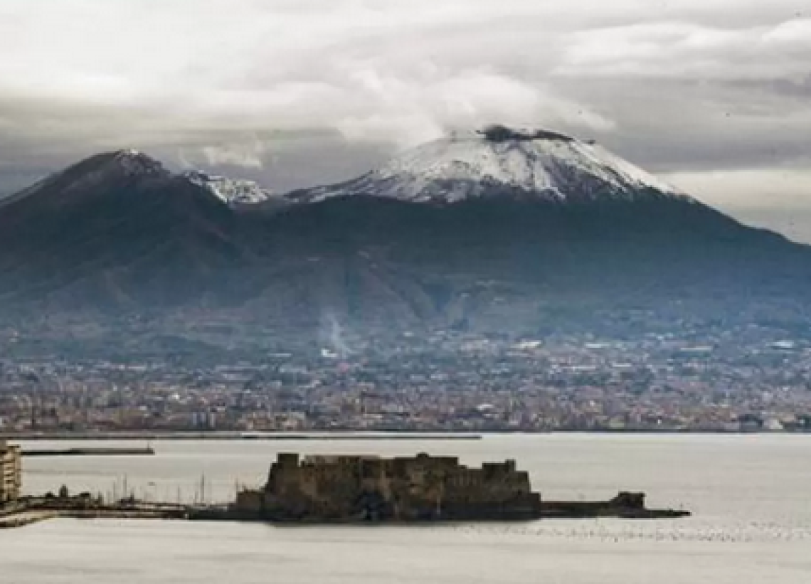 Neve sul Vesuvio e temperature in forte calo