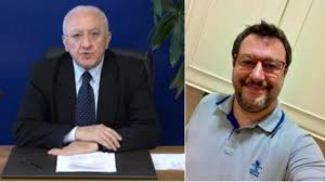 Fase 2, Salvini a De Luca: pensa a riaprire gli ospedali e non ai miei occhiali