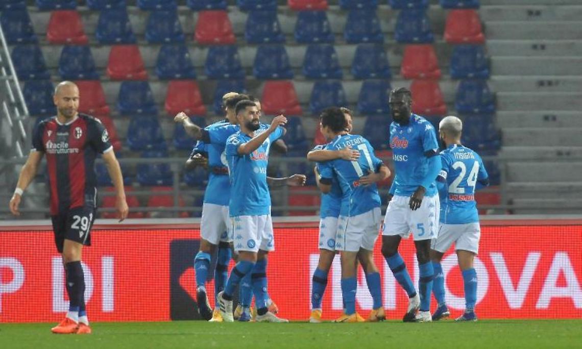 Il Napoli espugna il Dall'Ara e si porta al terzo posto 
