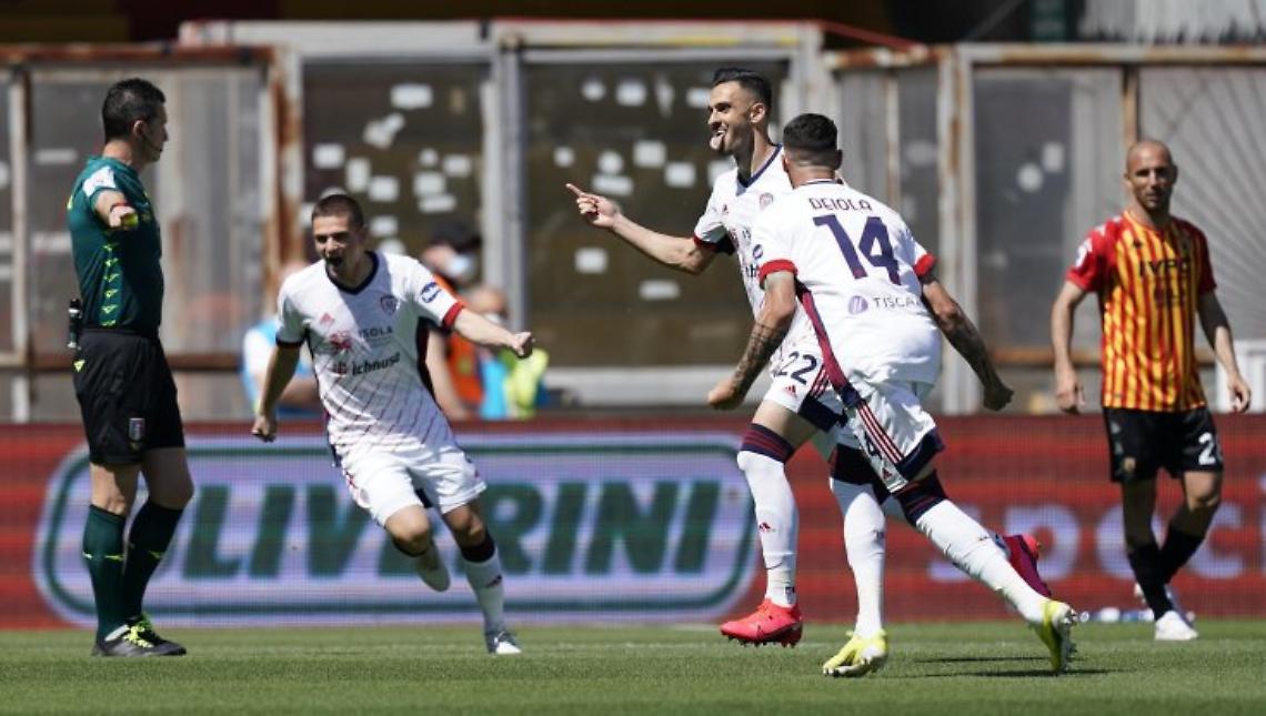 Benevento-Cagliari 1-3, sanniti beffati da un Doveri disastroso 