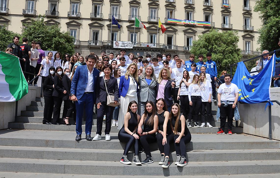 Giornata dell'Europa, flash mob a Napoli