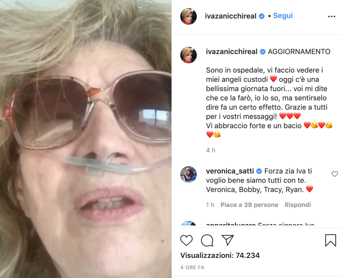 Iva Zanicchi in ospedale per il Covid, come sta