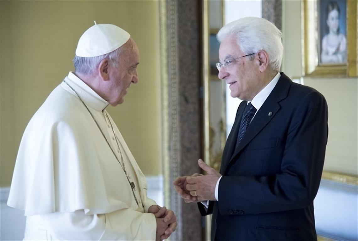 Il Papa in visita al Quirinale