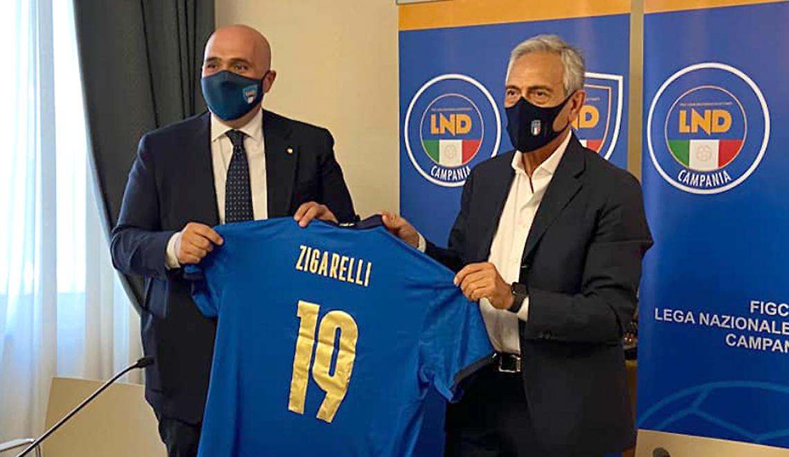 Figc, Gravina in Campania: «Il vostro entusiasmo è energia per la ripresa»