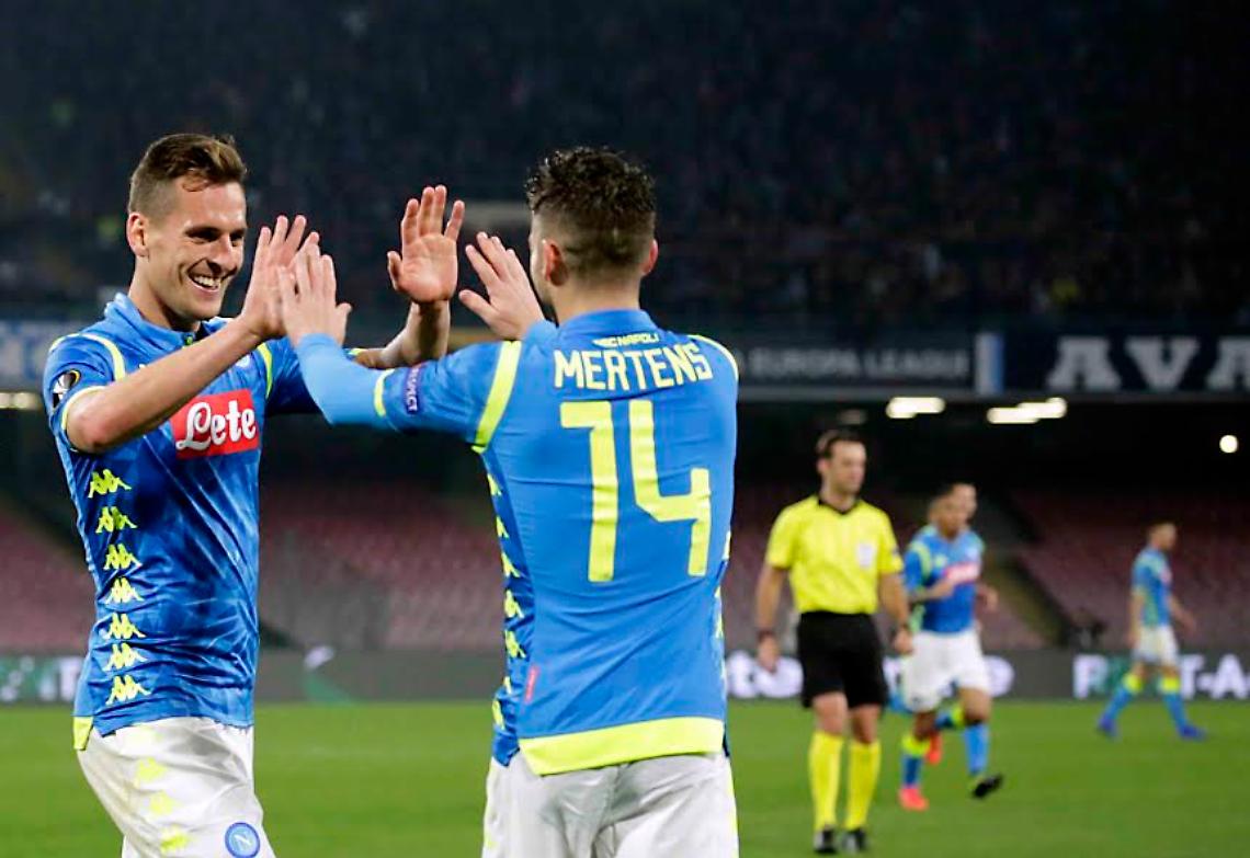 Il Napoli si riscatta in Europa League, tre gol al Salisburgo e quarti ipotecati