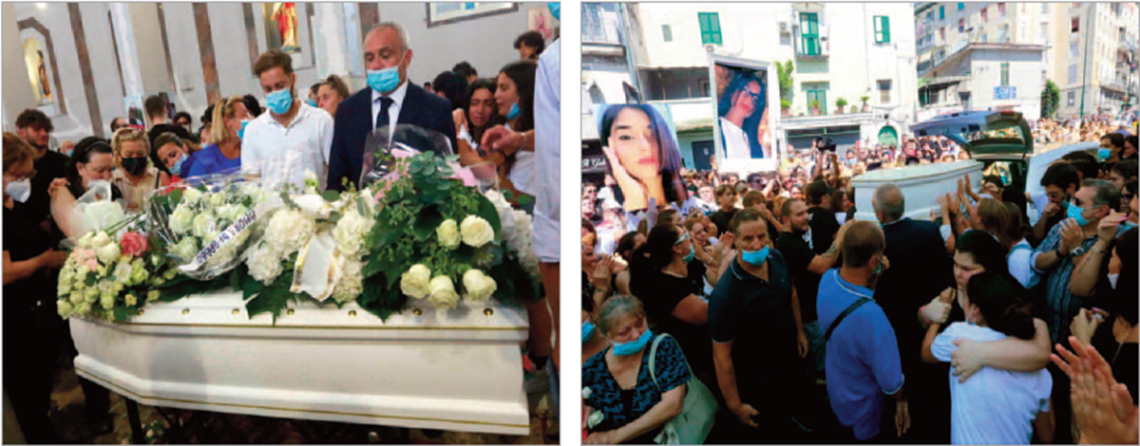 Cuoricini azzurri e palloncini rosa per l’ultimo addio alla dolce Maya