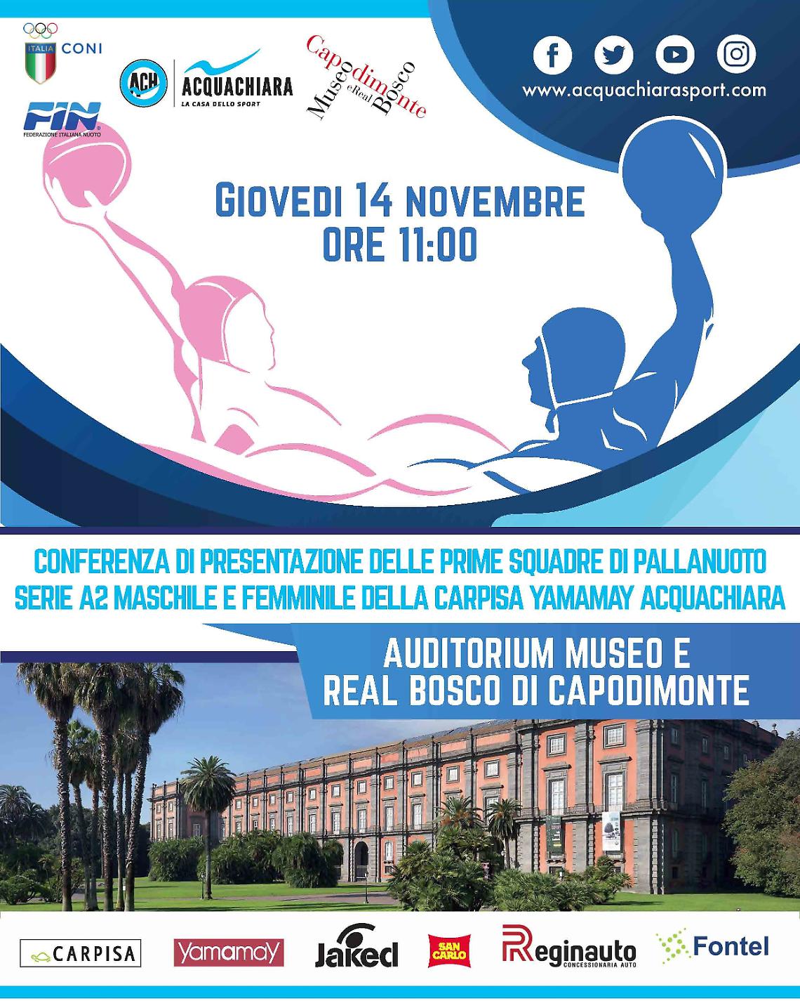 Carpisa Yamamay Acquachiara, domani la presentazione ufficiale