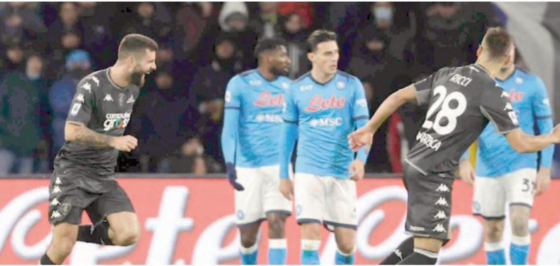 Napoli, stop su due pali: l’Empoli è più fortunato e si porta via i tre punti