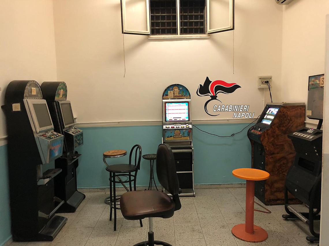 Giugliano, sequestrata sala slot abusiva
