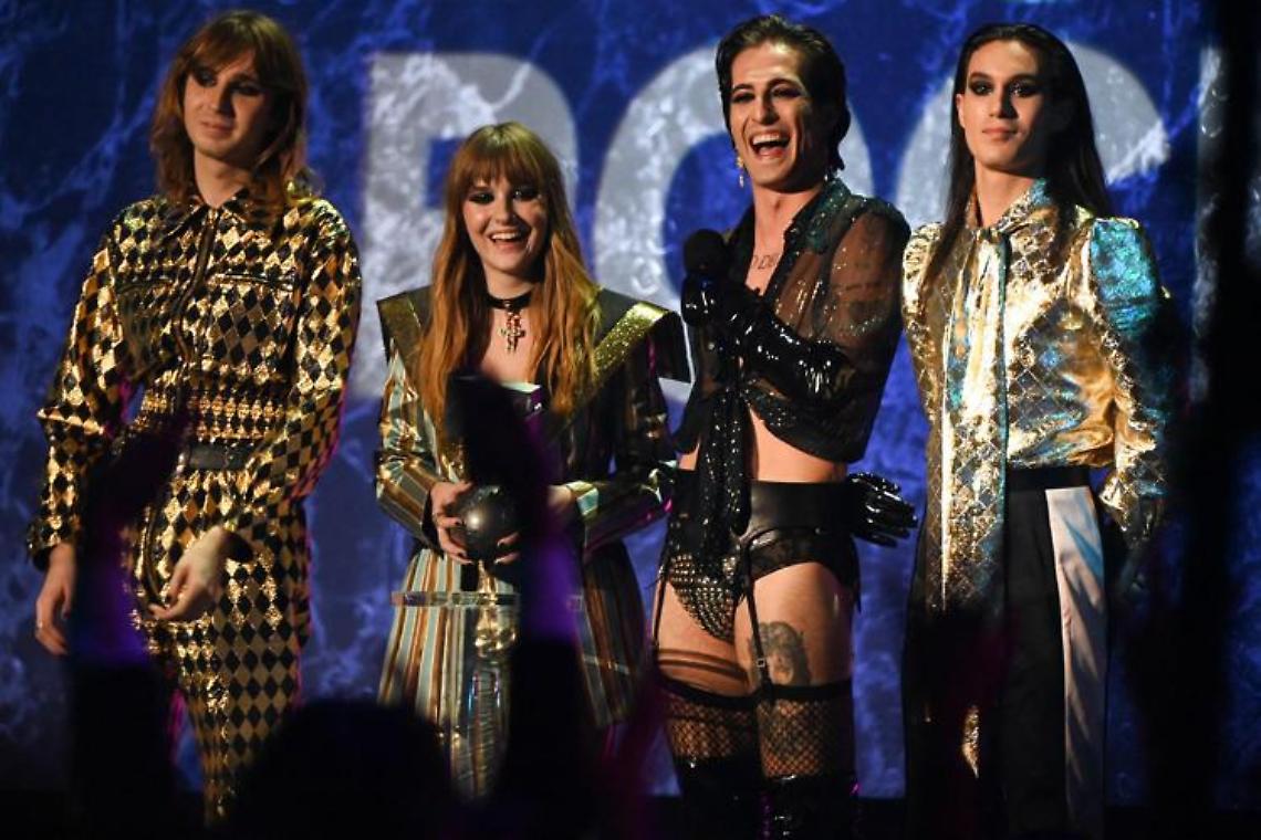 Maneskin miglior band rock agli Ema, prima volta per l'Italia 