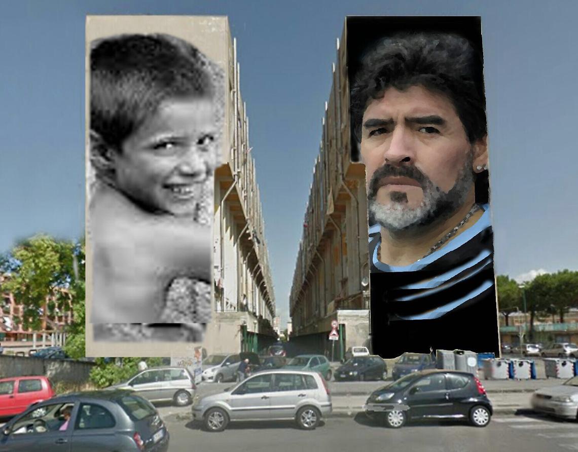 Murales di Maradona a San Giovanni firmato Jorit