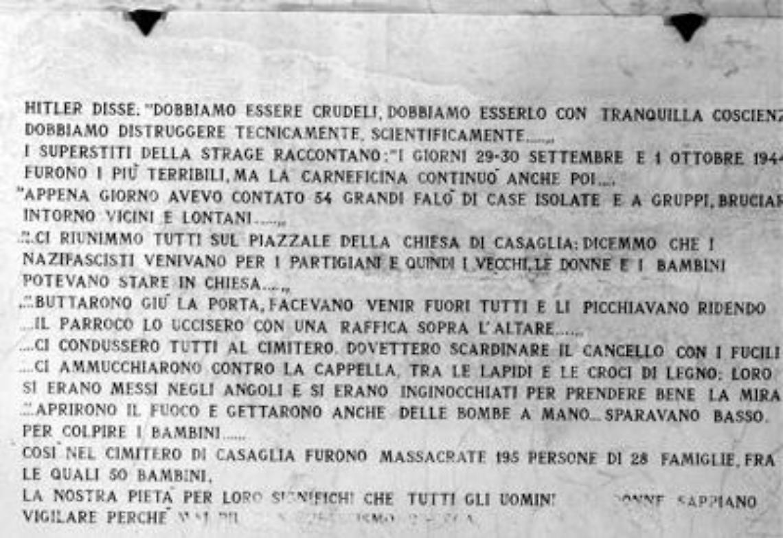 Via la medaglia al boia di Marzabotto