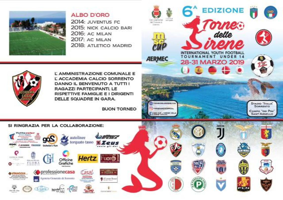 Calcio giovanile: Torneo delle Sirene- Msc Cup, sorteggiati gironi e calendario