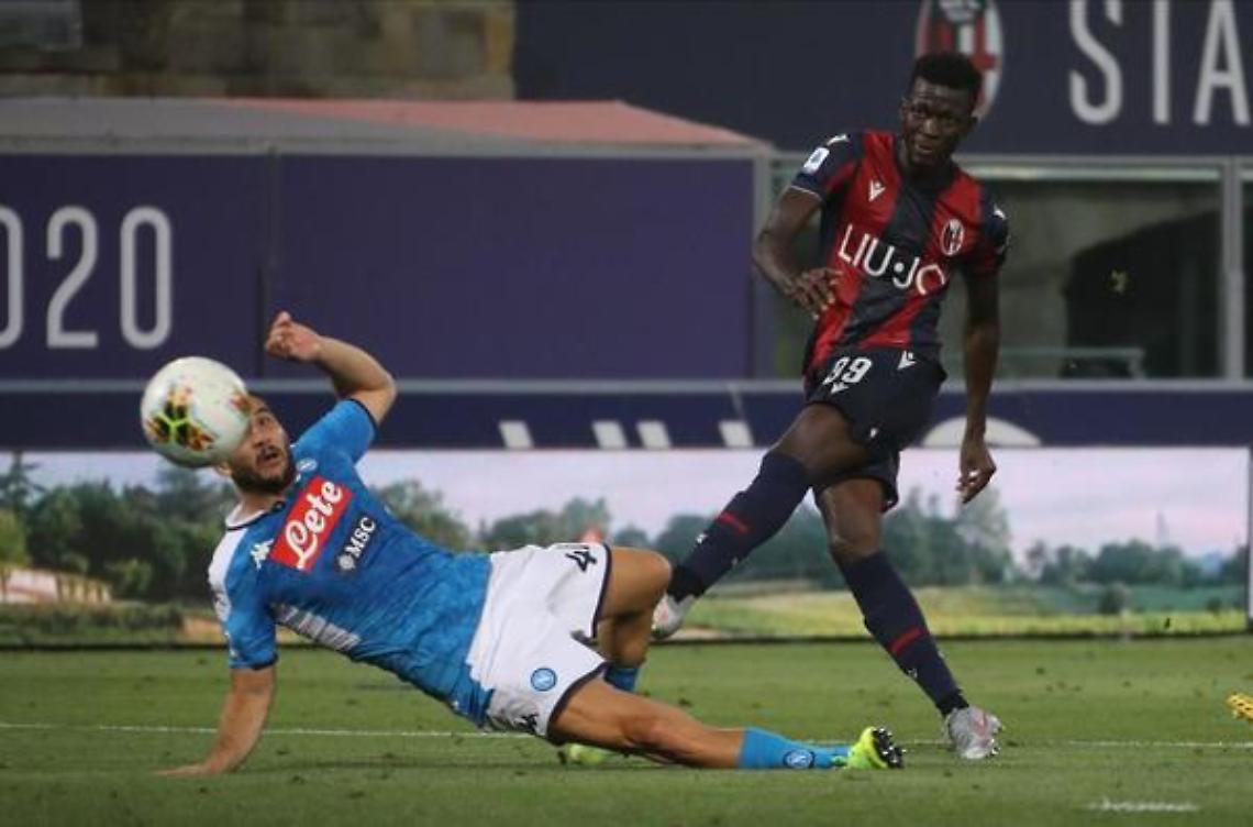 Bologna-Napoli 1-1, al goal di Manolas risponde Musa Barrow 