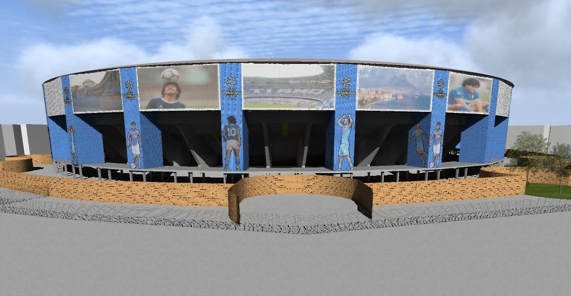 Maxischermi esterni e parcheggi, ecco il nuovo stadio San Paolo