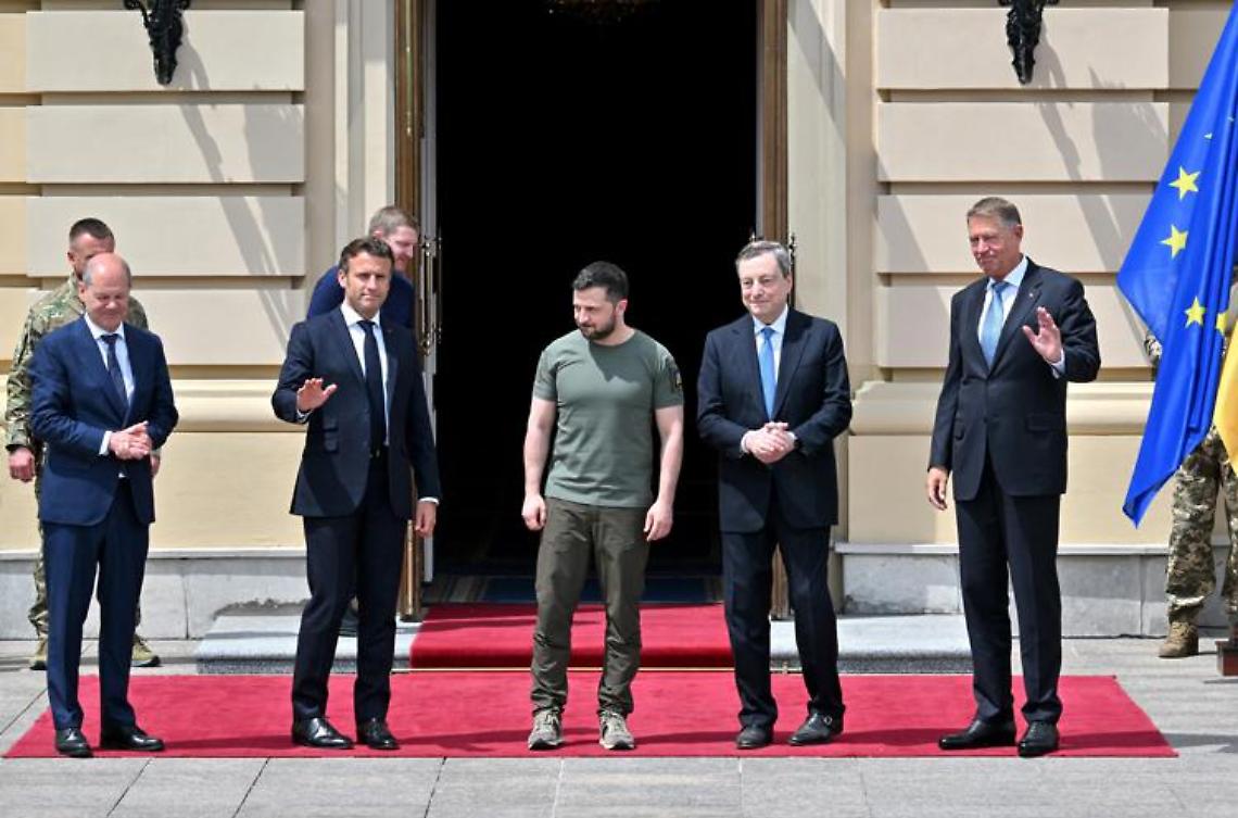 Draghi, Macron e Scholz a Kiev. Incontro con Zelensky