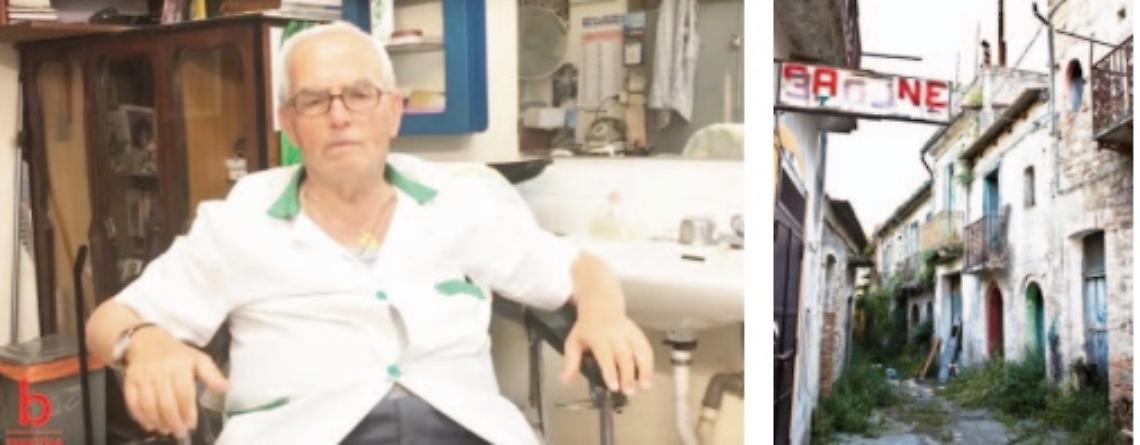 Apice vecchia, barbiere a 87 anni nel borgo fantasma