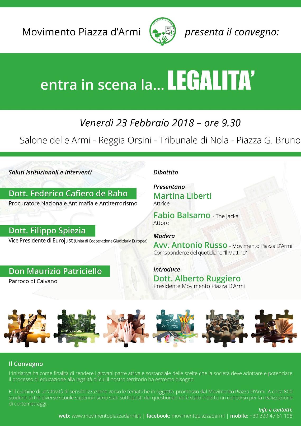 Dibattito sulla legalità, Cafiero De Raho in cattedra