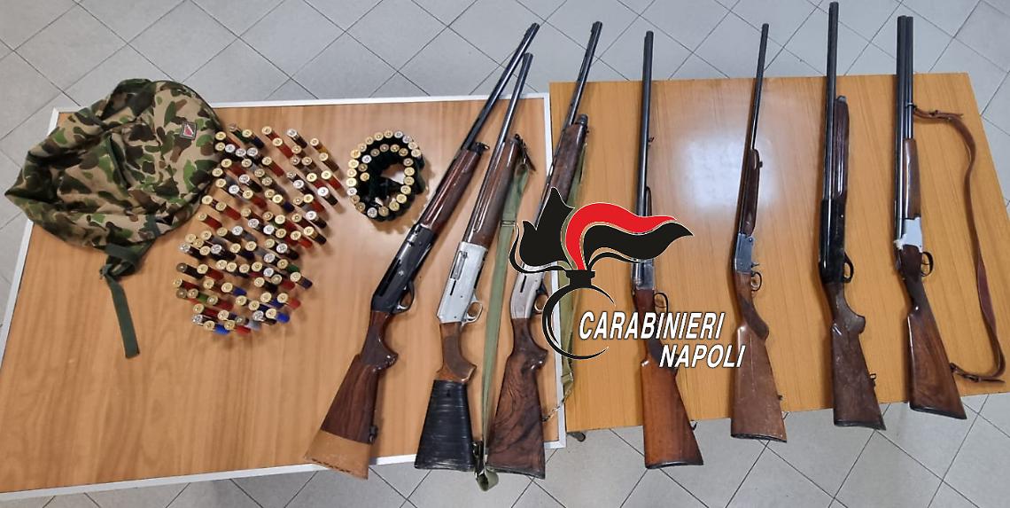 Fucili rubati e centinaia di munizioni, sequestro dei carabinieri