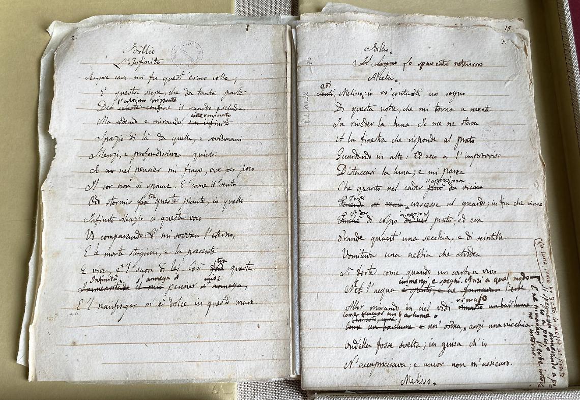 Biblioteca Nazionale di Napoli: i manoscritti di Leopardi sono online
