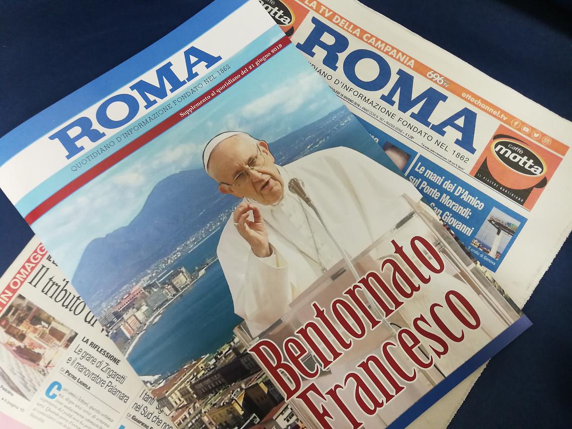 “Bentornato Francesco", venerdì la rivista in omaggio con il Roma