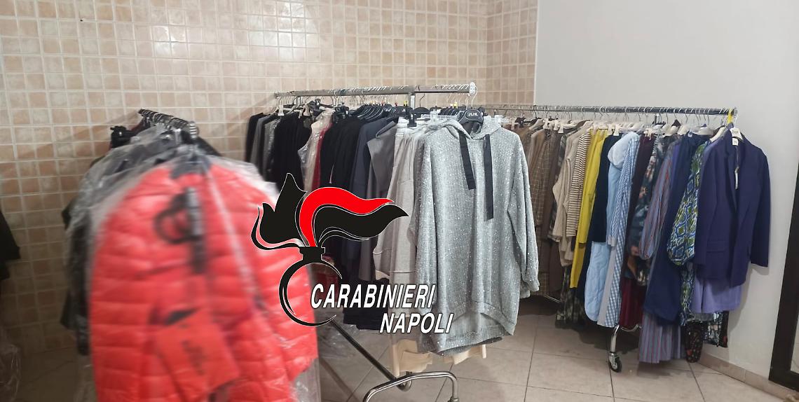 Atelier di merce ricettata, maxisequestro dei Carabinieri