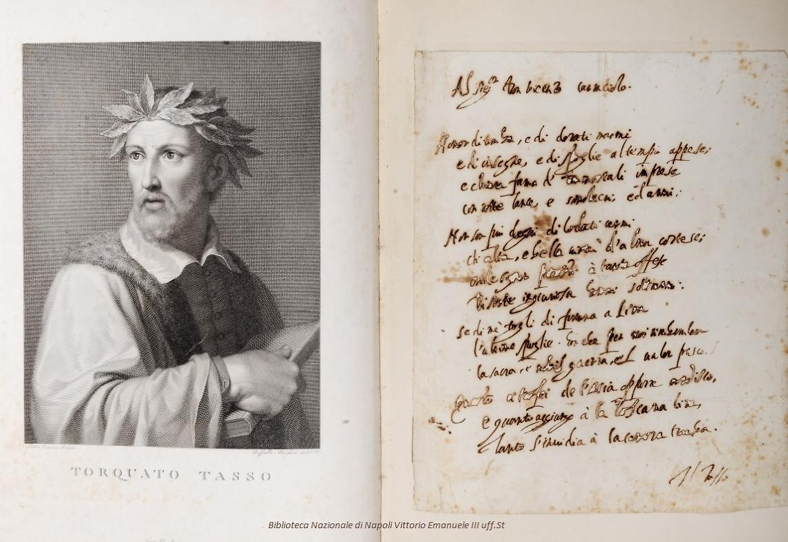 Napoli, la Biblioteca Nazionale acquista sonetto autografo di Torquato Tasso