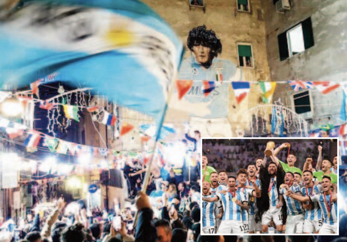 Argentina campione nel nome di Diego, festa a Napoli
