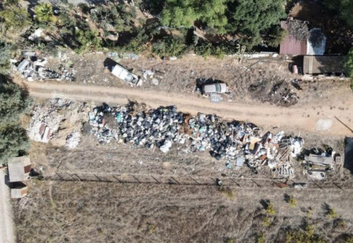 Discarica abusiva scoperta con i droni